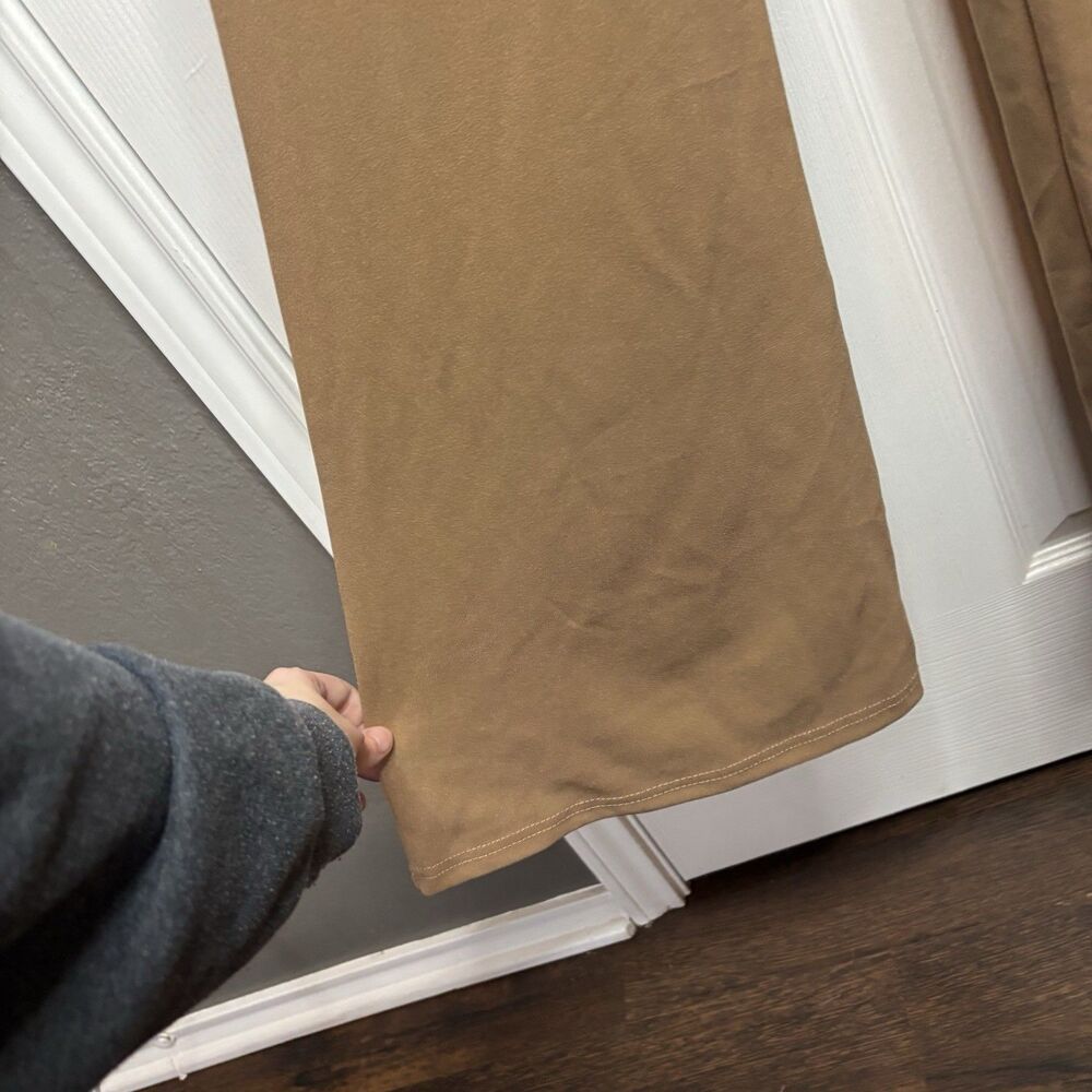 NWT SHEIN Size Medium Tan Wide Leg Pants Tie Waist High Rise Flowy - Picture 3 of 9